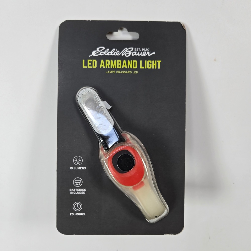 Eddie Bauer LED Armband Light Poppy Red Safety Running Cycling Camping 10Lm NEW